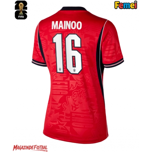 Anglia Kobbie Mainoo #16 Echipament de Fotbal Replică Mondial 2026 Femei Deplasare Anglia Kobbie Mainoo #16 Echipament de Fotbal Replică Mondial 2026 Femei Deplasare